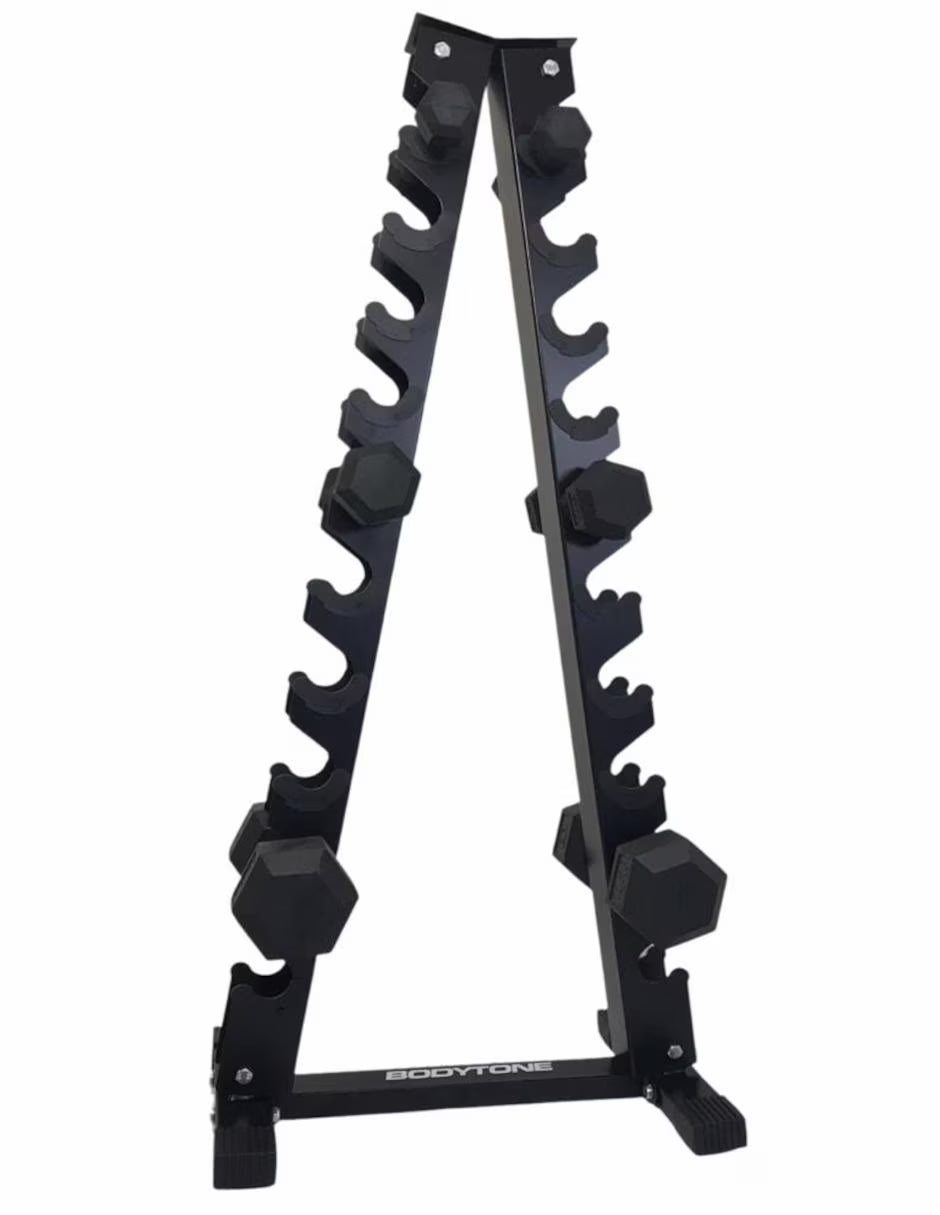 Soporte de mancuernas hexagonales (10 pares de 1 a 10kg) ER10 Bodytone