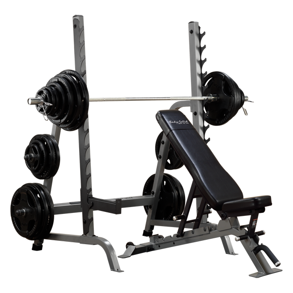 BODY SOLID MULTI PRESS RACK CON COMBINACIÓN DE RACK PROFESIONAL