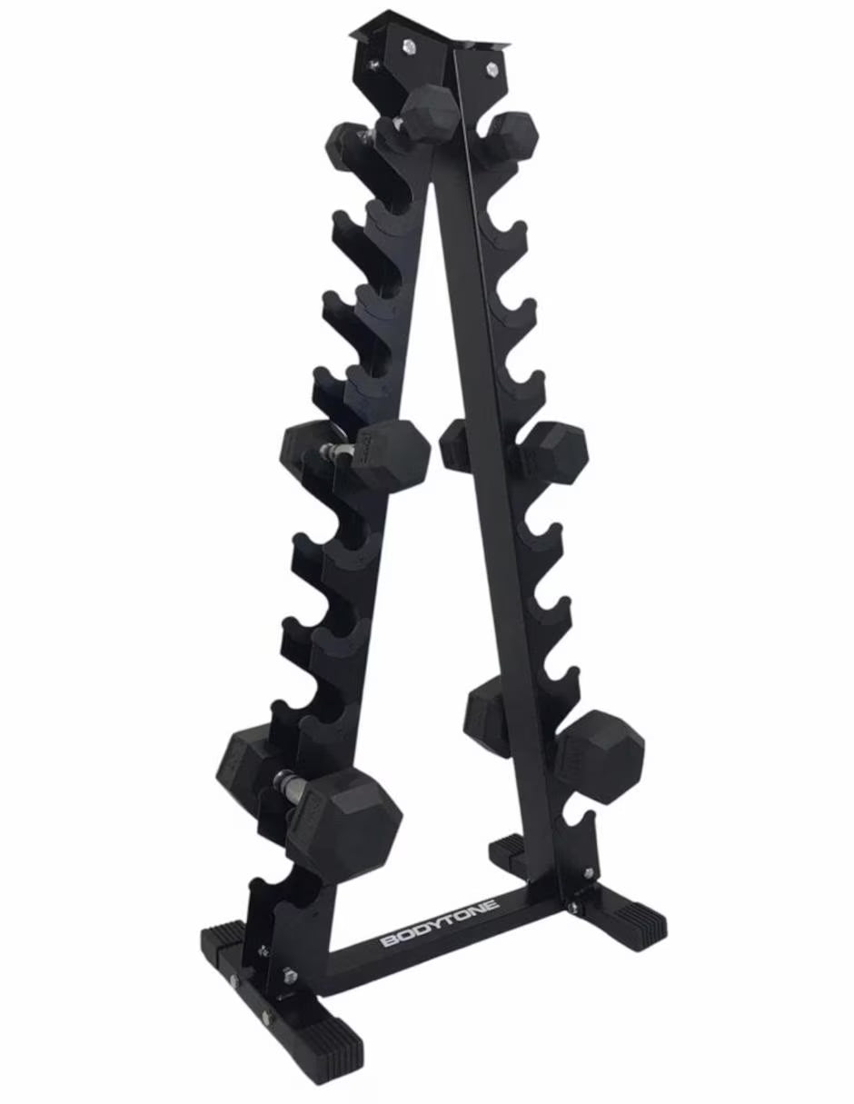 Soporte de mancuernas hexagonales (10 pares de 1 a 10kg) ER10 Bodytone