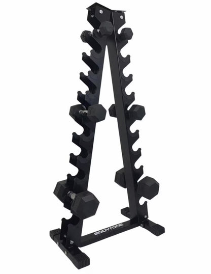 Soporte de mancuernas hexagonales (10 pares de 1 a 10kg) ER10 Bodytone