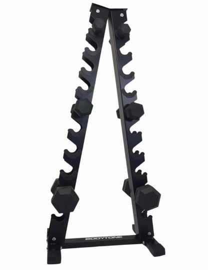 Soporte de mancuernas hexagonales (10 pares de 1 a 10kg) ER10 Bodytone