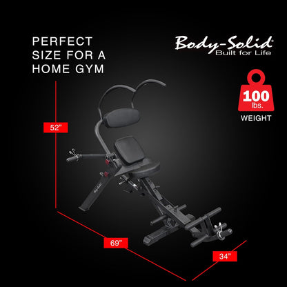 BODY-SOLID GAB300 SEMI-RECLINED ABS BENCH