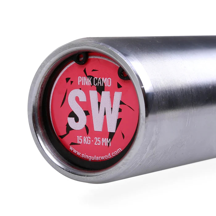 BARRA OLÍMPICA 15 KG PINK CAMO HOME-CROMO SINGULARWOD