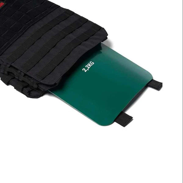 Placas chaleco táctico 2,2 kg verde (par) Singularwod