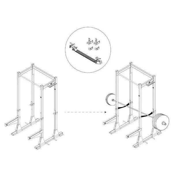 Slingas seguridad para rack de potencia (par) Singularwod