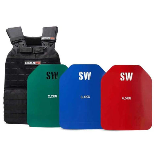 Placas chaleco táctico 2,2 kg verde (par) Singularwod