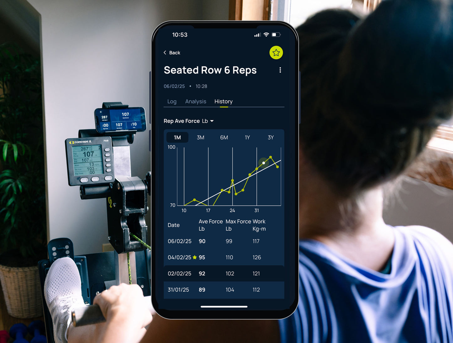 StrengthErg Concept2 con monitor PM5