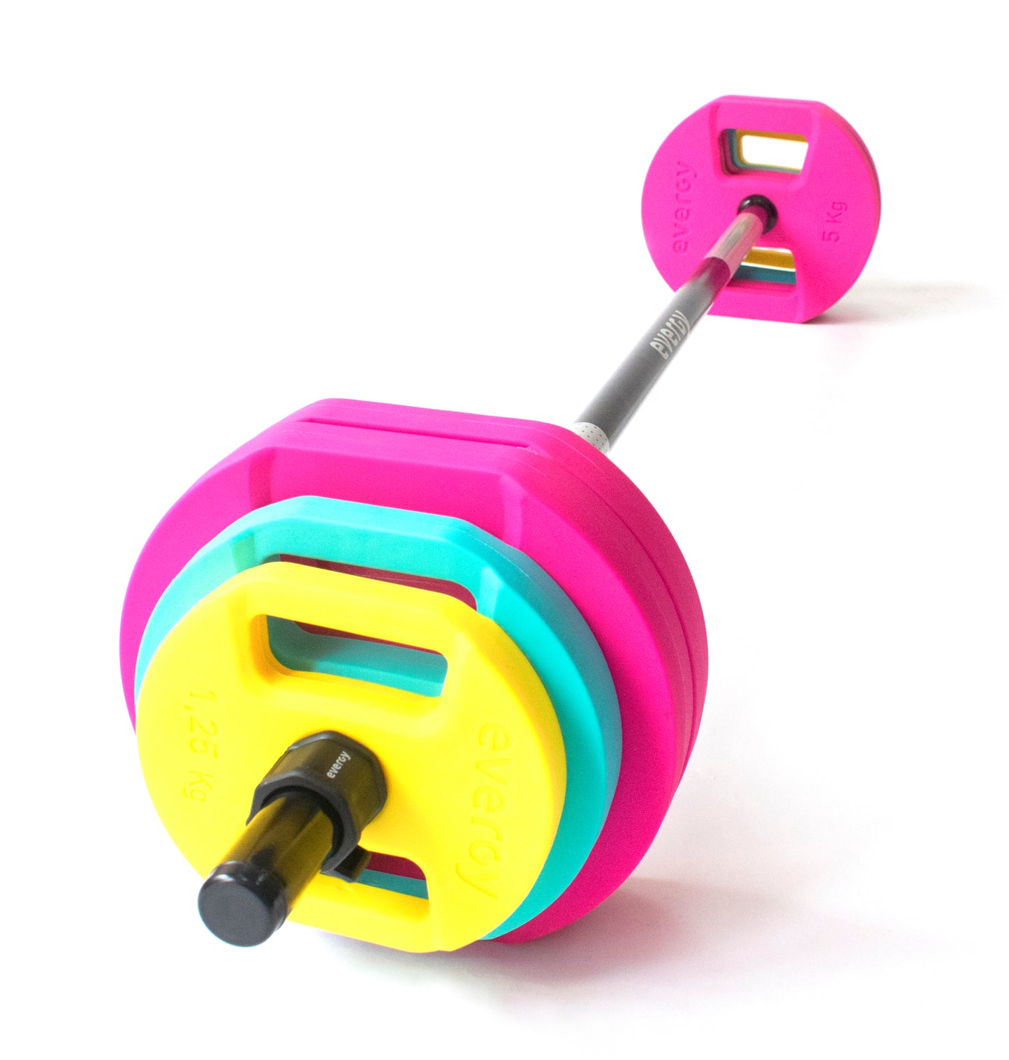 Everpump 30 kg set (Weight plates, barbell and collars)