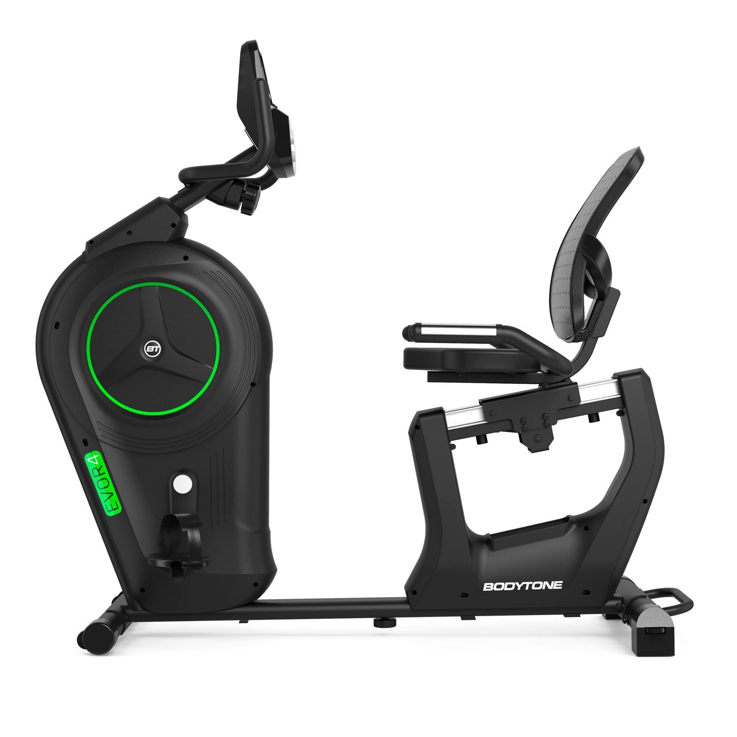 FitEngine Bicicleta estática con Respaldo, con Bandas expansoras para el  Entrenamiento de los Brazos, sensores de Pulso en los Mangos