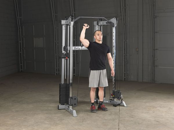 Ejercicios de extensión de brazo con la Crossover training center 2x75kg Body-solid- Sportech fitness
