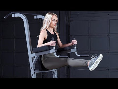 Video explicativo de la estacion vertical de Body-solid, vista general, ejemplo de todos los ejercicios posibles